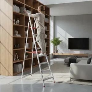 Escada De Alumínio Tesoura Botafogo Lar & Lazer 8 Degraus